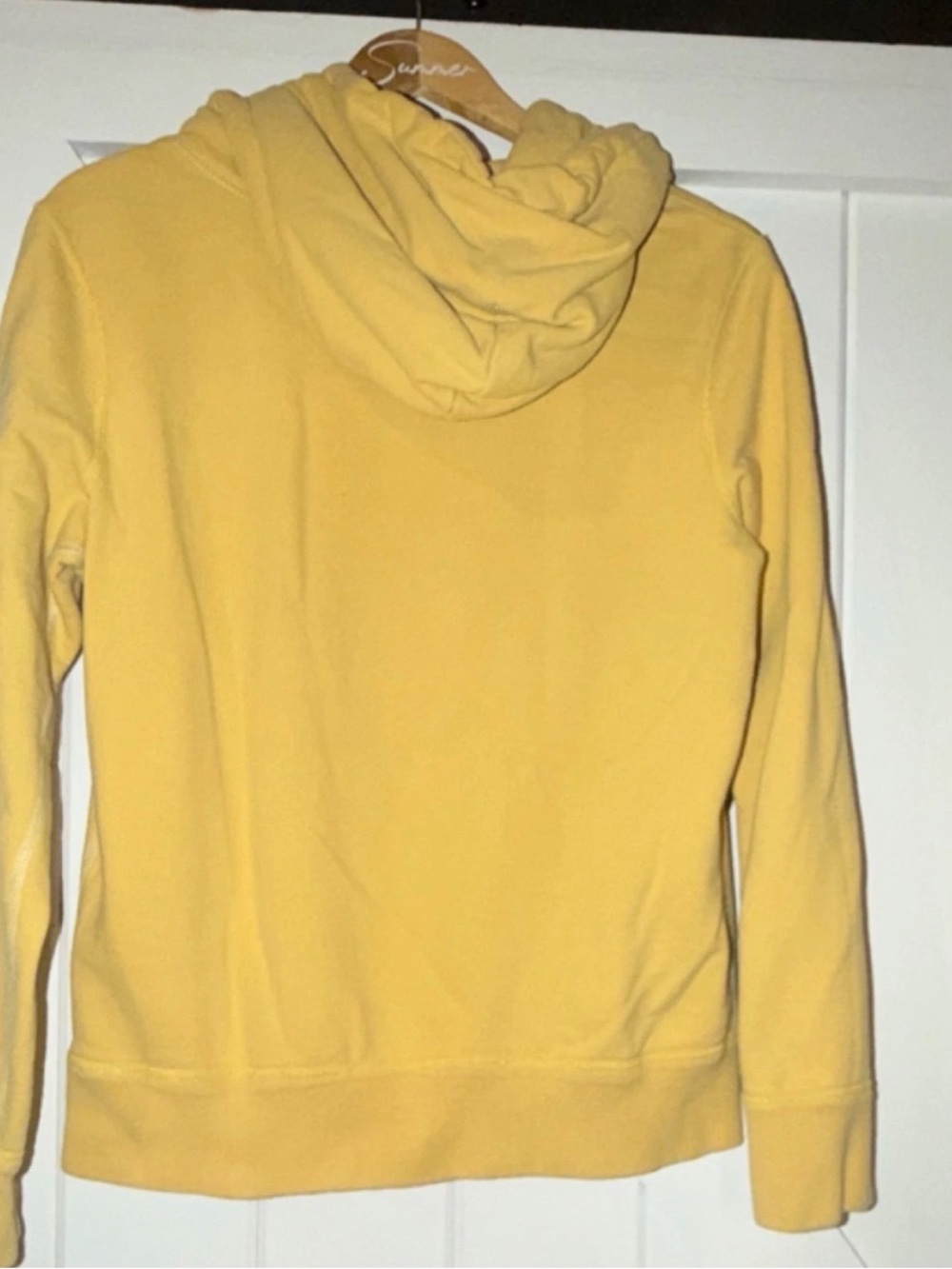 Y2K American Eagle Outfitters Yellow Fleece Pullover Hoodie - Picture 5 of 5